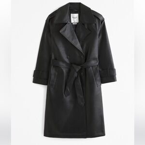 Abercrombie & Fitch Vegan Leather Trench XL
